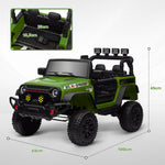 Buggy 4x4 voiture électrique enfant UTV avec télécommande 2.4Ghz 2 moteurs 12 V vert