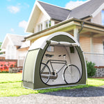 Tente à Vélo Abri de Vélo Portable pour 2 Vélos Imperméable avec poche sac transport Tissu Oxford 200 x 80 x 170 cm vert