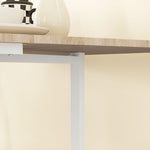 Table à Manger Pliante sur Roulettes pour 4-6 Personnes 120 cm, Roues avec Freins, 2 Abattants, Style Industriel, Chêne