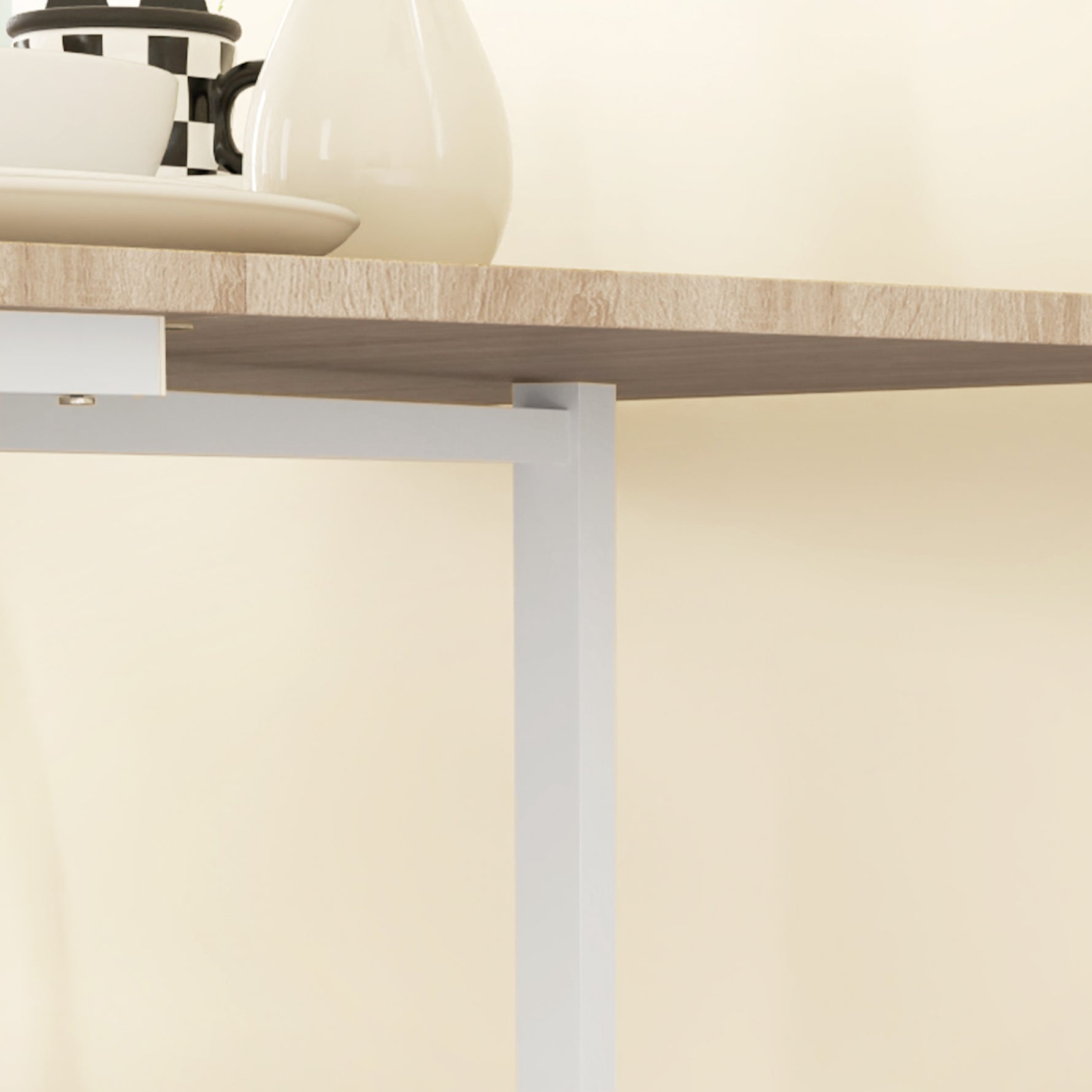 Table à Manger Pliante sur Roulettes pour 4-6 Personnes 120 cm, Roues avec Freins, 2 Abattants, Style Industriel, Chêne