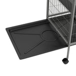Cage pour rongeurs multifonction 4 plateformes 3 rampes 4 portes dim. 80L x 52l x 159H cm acier gris argenté noir