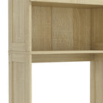 Meuble WC dessus de toilette/machine à laver avec placard à porte double, portes à persiennes, 67x31,5x190cm, chêne