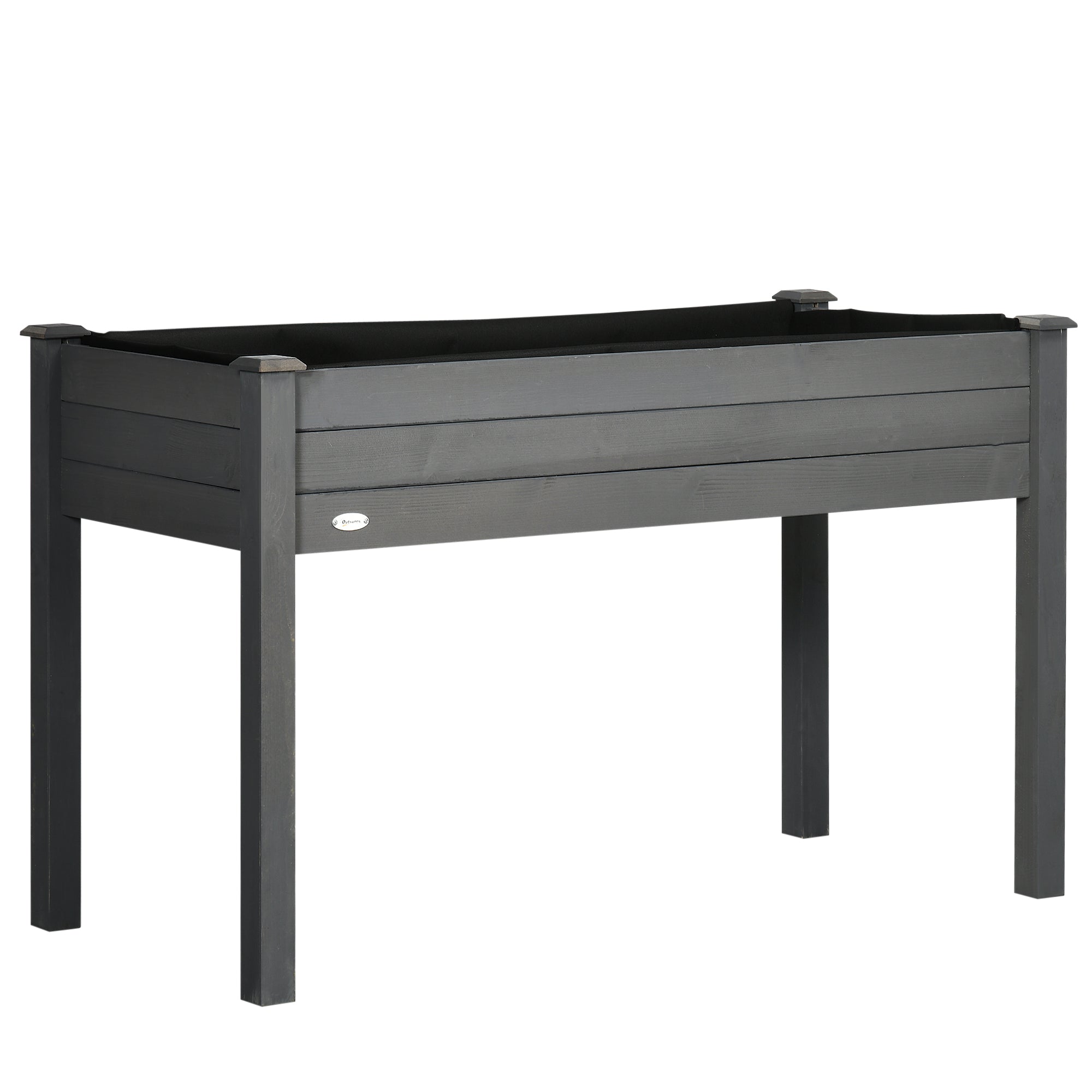 Jardinière sur Pieds Potager dim. 122,5L x 56,5l x 76H cm Inserts d'irrigation + Feutre de Drainage Bois Massif Sapin
