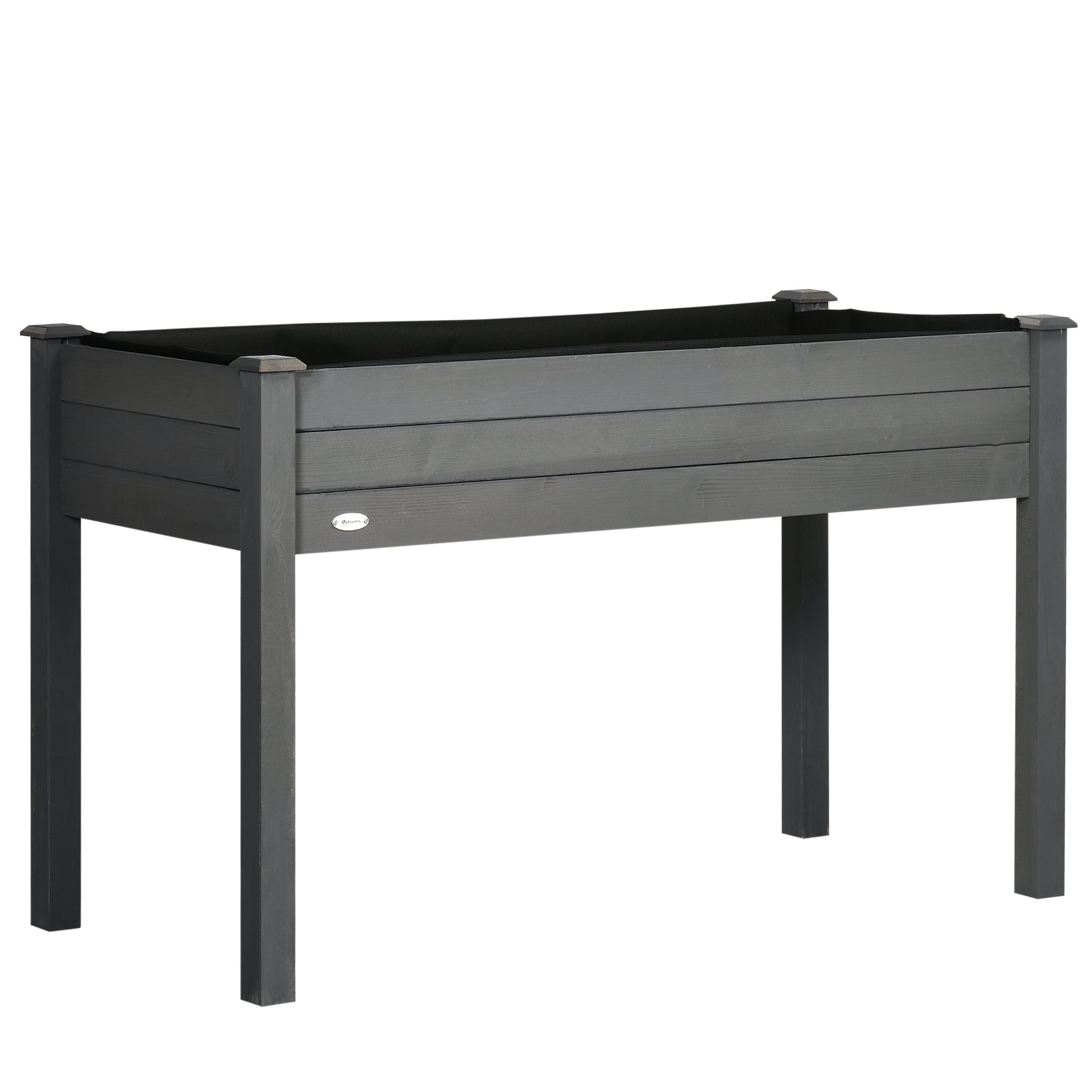 Jardinière sur Pieds Potager dim. 122,5L x 56,5l x 76H cm Inserts d'irrigation + Feutre de Drainage Bois Massif Sapin