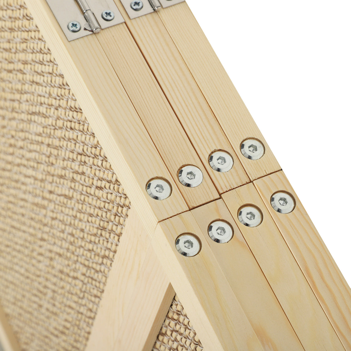Paravent Interieur en Bambou 4 Panneaux 180x180cm, Séparateur de Pièce Pliable et Portable, Style Bohème, Bois Naturel