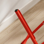 Robuuste opvouwbare stalen schraag, draagvermogen 150 kg, in hoogte en breedte verstelbaar, 102,5 x 71 x 101 cm, rood