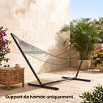 Support Pied de hamac Structure Robuste métal époxy Noir 3,60 x 0,92 x 1,12 m, Compatible Hamacs de 3,3 à 3,6 m
