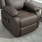 Fauteuil releveur électrique fauteuil relax électrique avec repose-pied télécommande et 2 pochettes 76x90x105cm marron