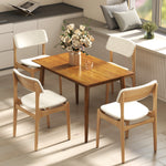Table de salle à manger design grand plateau 4-6 personnes en bois dim. 120L x 75l x 76H cm