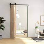 Kit de herrajes para puerta corredera plegable de 122 cm, rieles de acero para puerta de granero para 2 puertas