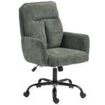 Chaise Bureau Ergonomique, Fauteuil de Bureau avec Hauteur Réglable, Assise Large, Fonction Bascule, Vert Foncé