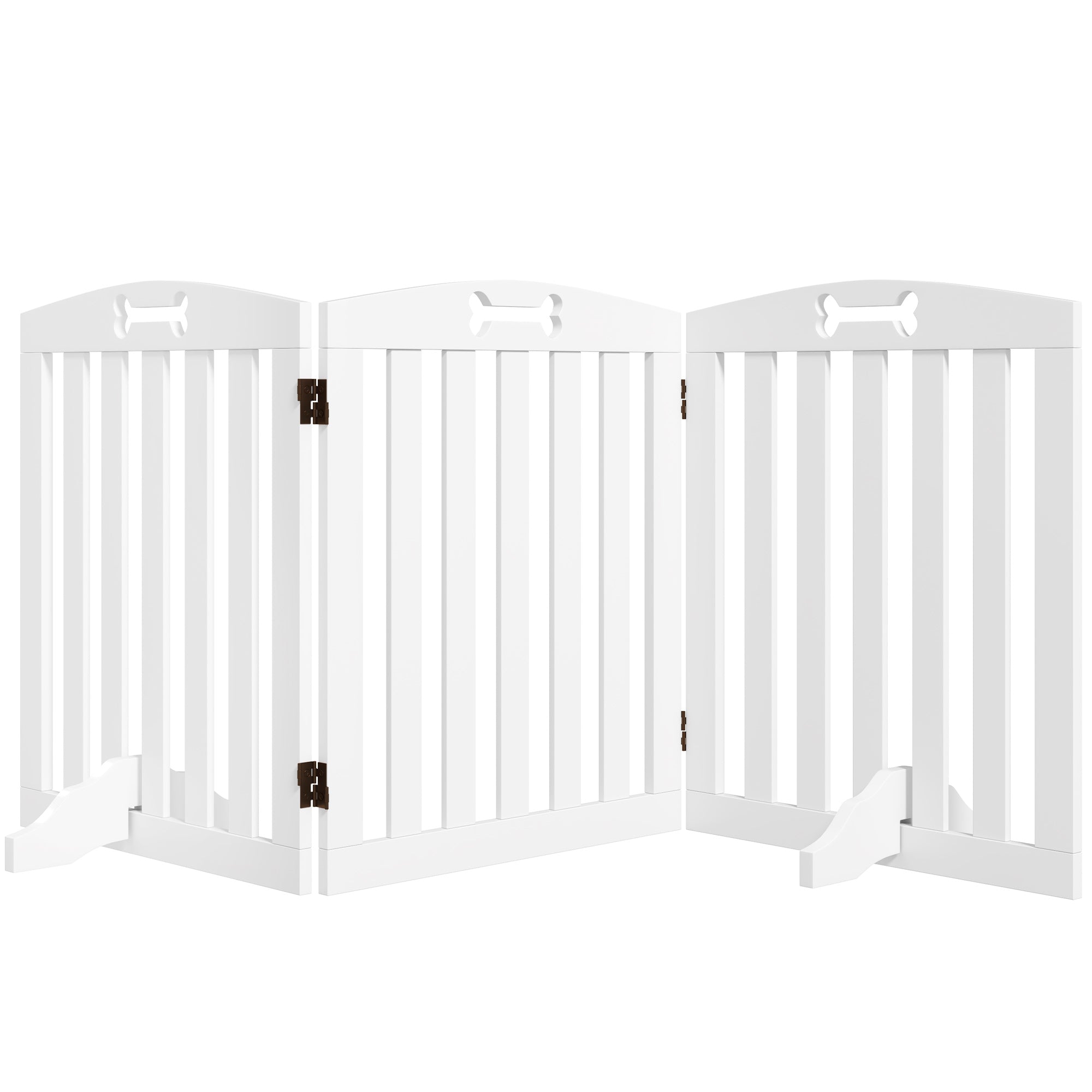 Barrière de sécurité chien barrière pliable pour chien pieds de support pointes antidérapantes 155 x 30 x 61 cm blanc