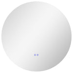 Baineko LED ispilu biribila Ø 80 cm hormakoa, argiztapena, ukipen-etengailua eta lainoaren kontrako sistemaduna