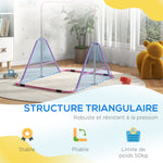 Barre fixe de gymnastique pour enfants pliante hauteur réglable de 88 à 128 cm rose