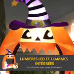 Arche de citrouille gonflable d'Halloween 150 cm avec fantôme mignon décoration gonflable d'Halloween avec lumières LED