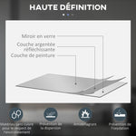 Miroir rond lumineux LED de salle de bain Ø 60 cm mural avec éclairage interrupteur tactile système antibuée  29 W gris