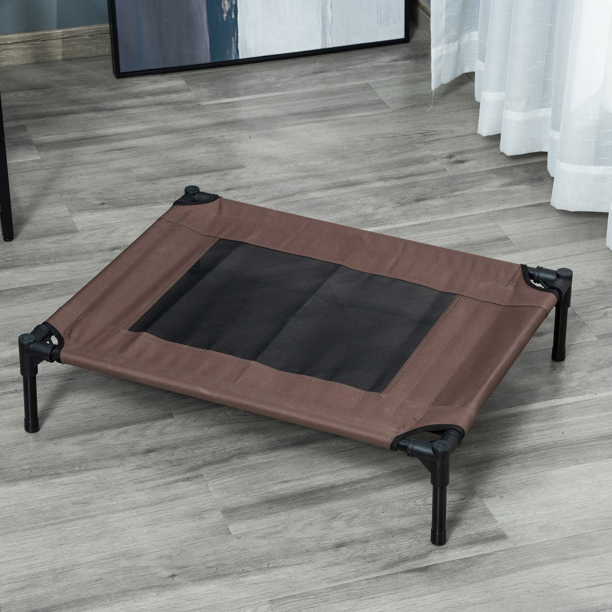 Lit pour chien chat lit de camp grand confort sur pieds tissu oxford textilène micro-perforé