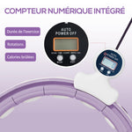 Hula hoop cerceau avec picots de massage ajustable 76-113 cm de tour de taille 16 segments amovibles 139x4,5cm violet
