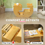 Arche d'escalade pour enfants, table à jouets pour enfants 18-48 mois, design 2 en 1, charge max. 50 kg, bois naturel