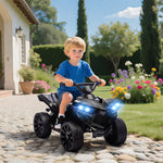 Quad Électrique Enfant 6V, Voiture Électrique Enfants ATV, Musique et Phares LED, 18-56 Mois, 70x42x45cm, Noir