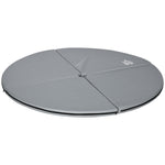 Alfombra plegable de pole dance - pole dance mat - alfombrilla de protección Ø 150 cm grosor 5 cm - revestimiento de plástico gris