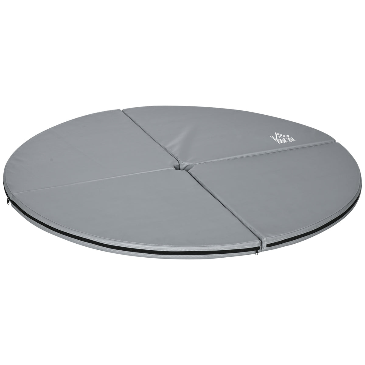 Alfombra plegable de pole dance - pole dance mat - alfombrilla de protección Ø 150 cm grosor 5 cm - revestimiento de plástico gris