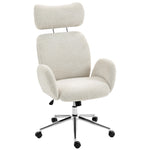 Chaise bureau ergonomique, fauteuil de bureau pivotant, hauteur réglable, appui-tête réglable, fonction bascule, gris