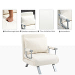Fauteuil chauffeuse canapé-lit Convertible 1 Place déhoussable Grand Confort Coussin Pieds accoudoirs