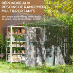 Abri de jardin 2 x 2 x 2 m abri vélo extérieur avec cadre en acier galvanisé, imperméable et résistant aux UV - gris