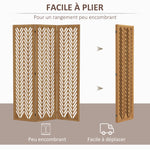 Paravent en bois ajouré séparateur de pièce closion intérieur pliable 3 panneaux en bois 120 x 170 cm naturel