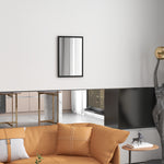 Miroir mural rectangulaire 60 x 40 cm, cadre en bois noir, idéal pour la salle de bain, salon ou chambre