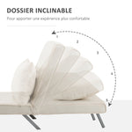 Fauteuil chauffeuse canapé-lit Convertible 1 Place déhoussable Grand Confort Coussin Pieds accoudoirs