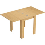 Table à manger extensible rectangle pour 4 à 6 personnes, table de cuisine 70-140 cm, patins en feutre, bois naturel