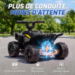 Haurrentzako Quad Elektrikoa 6 V, Haurrentzako Auto Elektrikoa, Litiozko Bateria, Abiadura Max. 2 Km/O, 18-48 Hilabete, Beltza