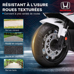 Moto Électrique Enfants sous Licence HONDA 6 V, 3 Km/h, Musique & Lumière, 2 Roues d'Entraînement, Blanc