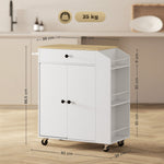 Îlot central cuisine mobile desserte cuisine avec tiroir étagère réglable placard à deux portes 82 x 38 x 86,5 cm blanc