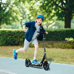Stepstep voor kinderen, opvouwbare step met 2 wielen, stuur in 4 hoogtes verstelbaar, 94 x 36 x 88-103 cm, zwart