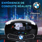 Moto électrique enfants, 3 roues sous licence BMW S1000 RR, 6V et 2,5 Km/h, voiture électrique enfants avec effets lumineux et sonores, moto enfant, charge max. 20 kg, rouge