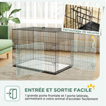 Cage caisse de transport pliante pour chien poignée, plateau amovible, coussin fourni 90 x 57,5 x 62 cm noir
