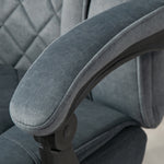 Fauteuil de bureau massant et chauffant hauteur réglable dossier inclinable télécommande repose-pieds rétractable gris