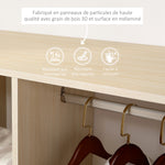 Armadio guardaroba Armadio mobile con ripiani Pannelli di particelle Colore rovere chiaro