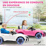 Voiture véhicule électrique enfant 12 V - télécommande parentale - effets sonores, lumineux - Audi RS E-tron GT rose