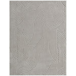 Tapis salon 160 x 120 cm, tapis à poils épais géométrique, moelleux et antidérapant, gris