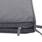 Lot de 2 Coussins de chaise de jardin Coussin chaise extérieur Coussins d'assise déhoussables Rembourrage 5 cm Tissu Polyester dim. 45L x 45l cm Gris foncé
