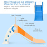 Foldable Toddler Slide for Indoor and Outdoor Use, 3 to 6 Years, 120 x 50 x 56 cm, HDPE, Blue