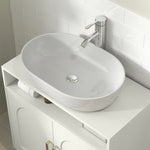 Meuble salle de bain sous lavabo meuble sous lavabo placard 2 portes avec étagère réglable 60 x 30 x 63 cm blanc