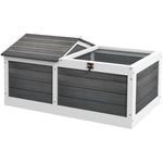 Maison enclos cage pour petit animal tortue avec 2 espaces 86 x 54 x 43 cm - bois de sapin