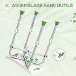 Tabouret de douche chaise de douche - assise rembourré et réglable, patins à ventouses antidérapants, en aluminium vert