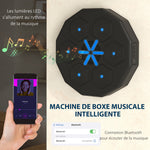 Machine de boxe musicale music boxing machine mural avec bluetooth music 40 x 40 x 7,5 cm, noir