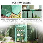 Serre de jardin avec étagères 3 niveaux serre d'hivernage bâche renforcée en PE porte enroulable 100 x 40 x 150 cm vert